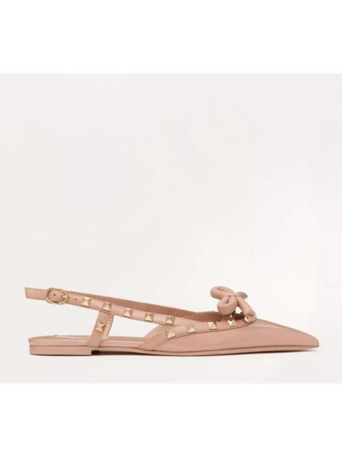 Valentino Valentino Rockstud Bow Ballerina Slingback