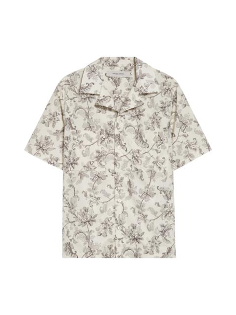 Golden Goose Golden Goose Boxy Floral Camp Shirt in Dusty White/Black at Nordstrom