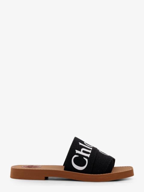 Chloé Chloe' Woody Flat Linen Sandals