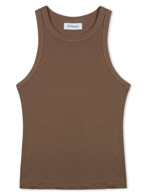 SPRWMN TRUFFLE RIB RACER TANK