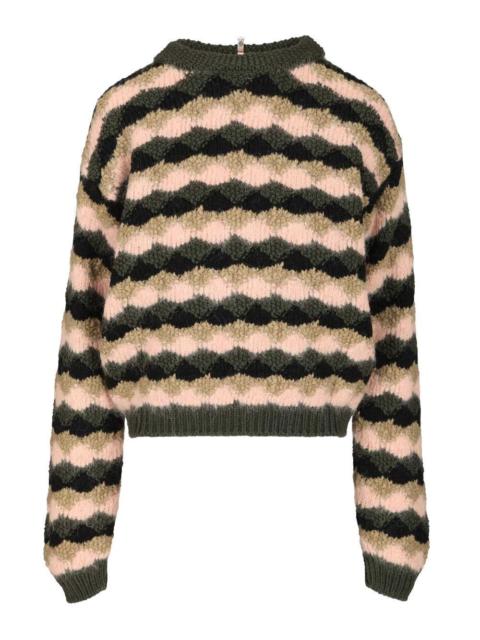 Moncler Grenoble Moncler Grenoble Women Striped Sweater In Wool And Alpaca Blend