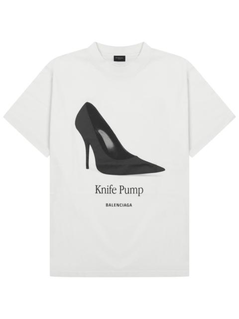 BALENCIAGA COTTON KNIFE PUMP T-SHIRT