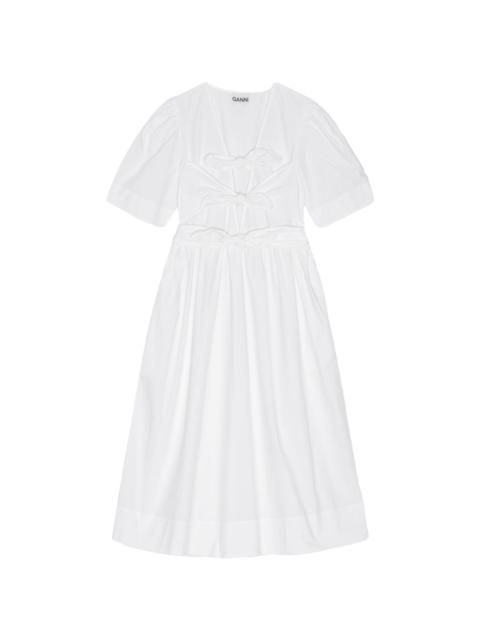 GANNI bow-detailing dress