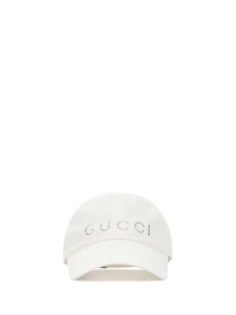 GUCCI Gucci Women White Cotton Baseball Cap