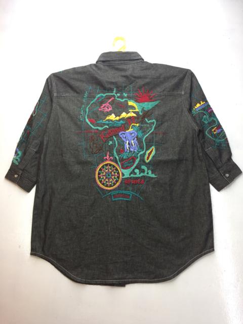 Other Designers Vintage - Vintage Kansai O2 HandMade Embroidery Oversize Shirt