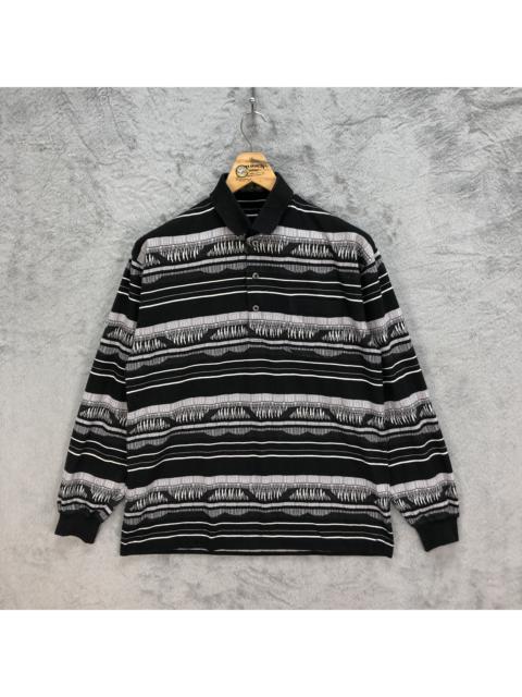 Other Designers Vintage - AUCK LAND SPORTS STRIPES LONG SLEEVE POLO #5233-180