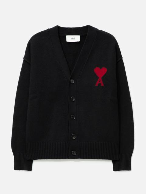 AMI Paris CARDIGAN WITH CONTRASTED AMI DE COEUR