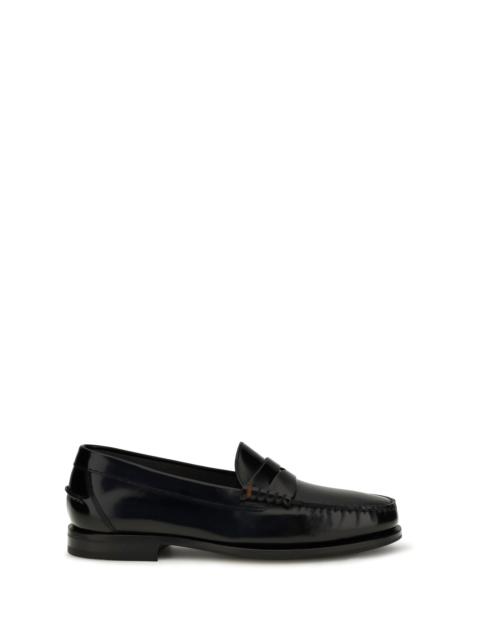 Santoni Santoni College A Novembre Black Patent Leather Loafers