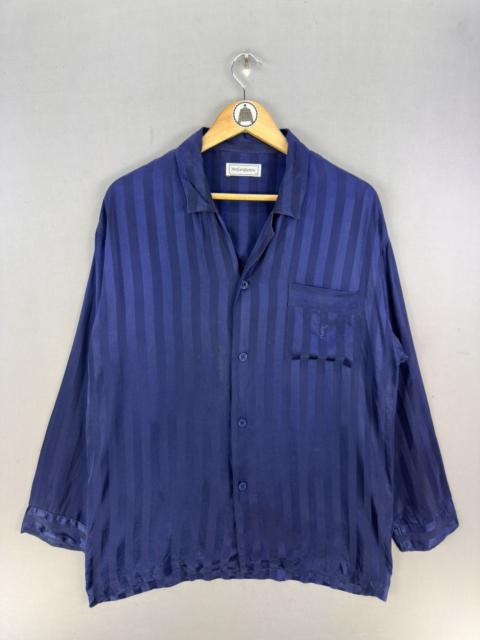 SAINT LAURENT Yves Saint Laurent YSL Silk Pyjama Shirt