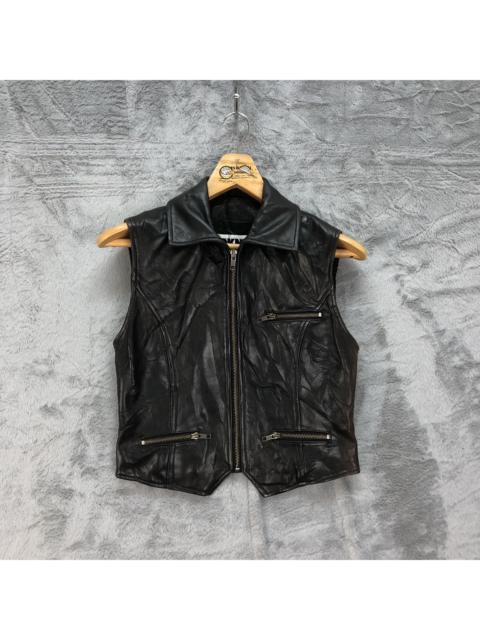 Vintage - DKNY Collared Leather Vest #4622-168