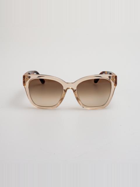 LINDA FARROW Tamara Cat Eye Sunglasses in Ash