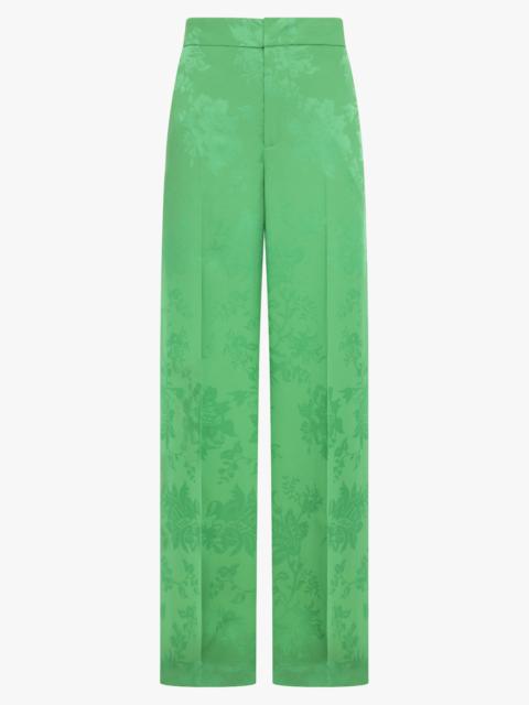 Etro JAQUARD FLORAL PRINT WIDE LEG PANT | GREEN