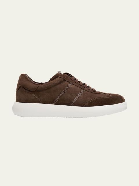 Brioni Men's New Cassette Suede Low-Top Sneakers