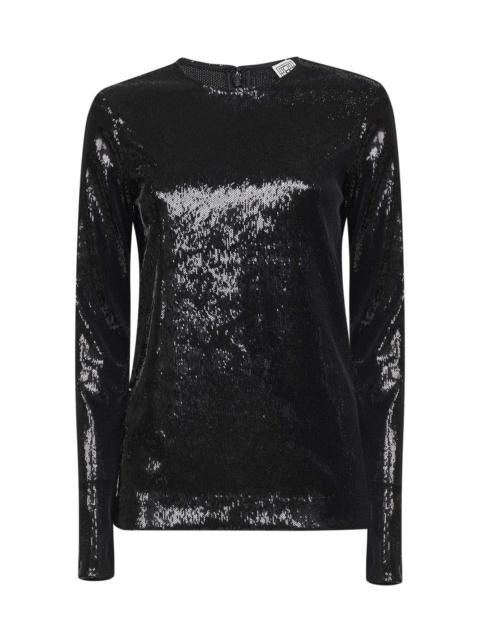TOTEME Black sequin long-sleeved top