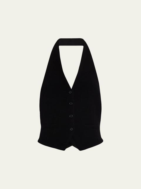 GUEST IN RESIDENCE Tailored Cashmere Halter Vest