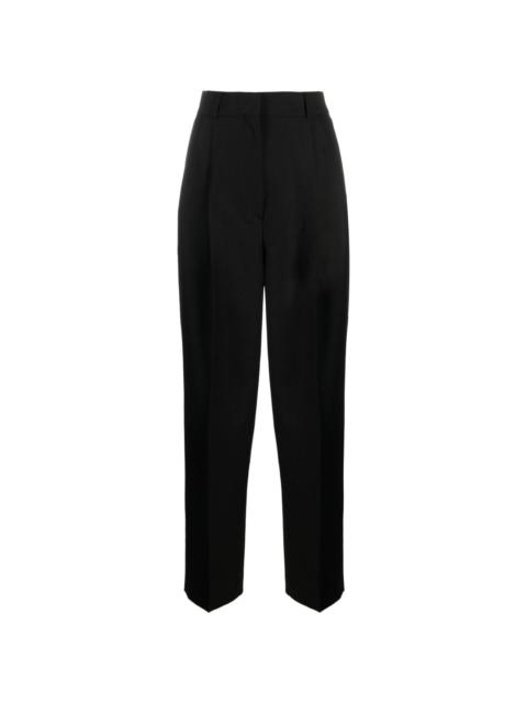 double-pleated tailored trousers