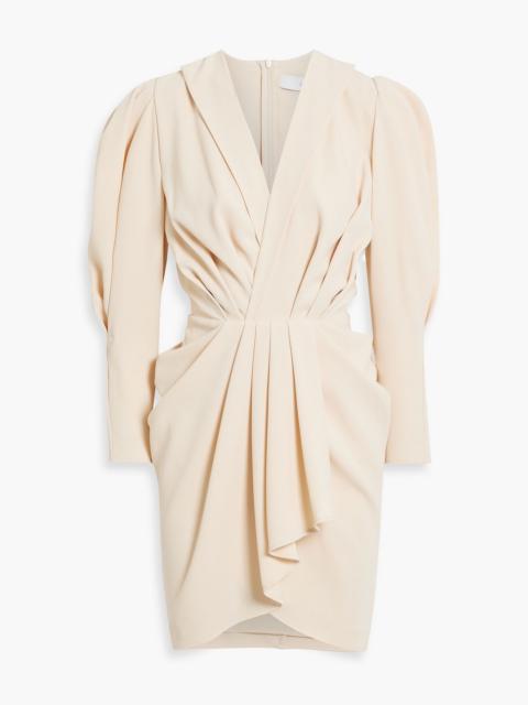 Other Designers Kalea wrap-effect pleated crepe mini dress