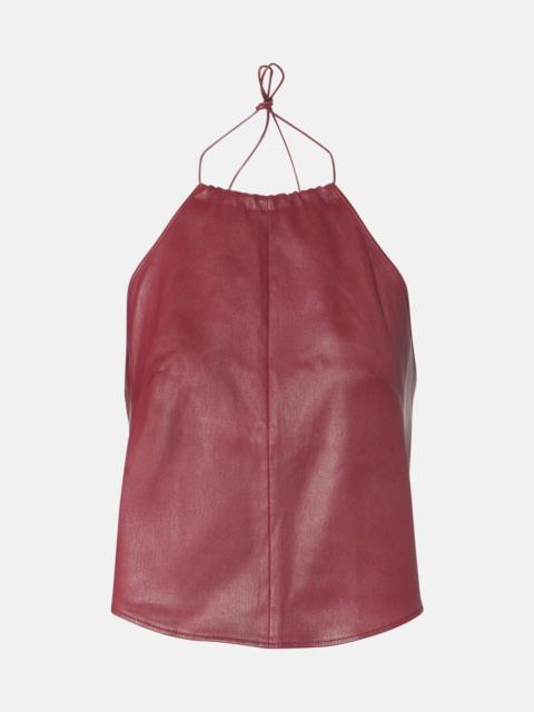 STOULS Rosie open-back leather top