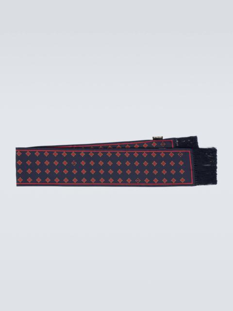 Pinted silk scarf