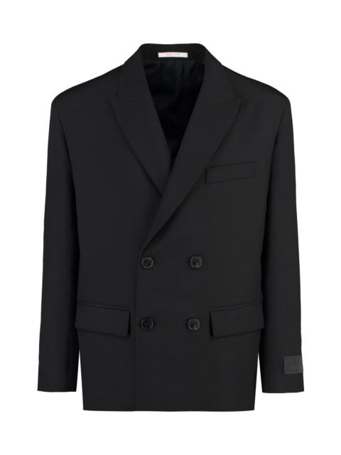 Valentino Double-breasted Wool Blazer