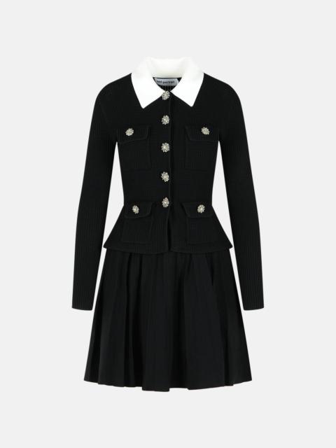 self-portrait 'TAILORED' DRESS IN BLACK VISCOSE BLEND