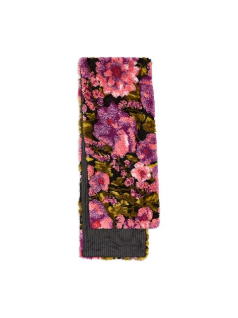 Dries Van Noten shearling-jacquard scarf