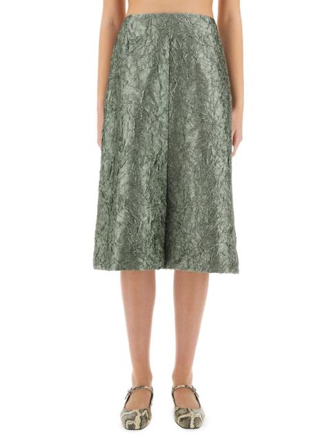 Dries Van Noten Dries Van Noten Women Ruched Satin Midi Skirt