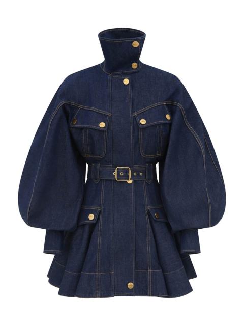 Zimmermann LUNA DENIM UTILITY MINI DRESS