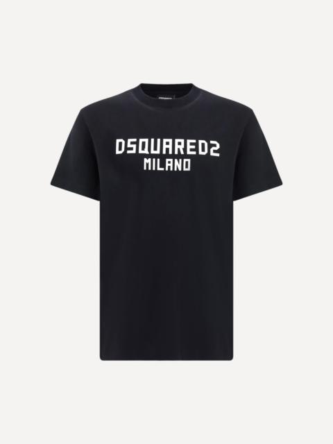 DSQUARED2 T-shirt with “Dsquared2 Milano” logo printed
