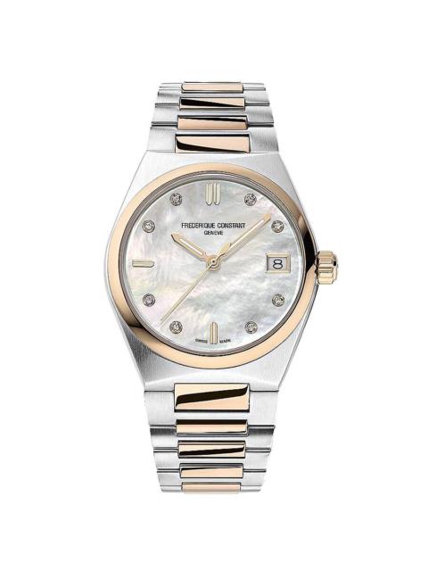 Other Designers Frederique Constant Highlife Quartz Diamond Ladies Watch FC-240MPWD2NH22B
