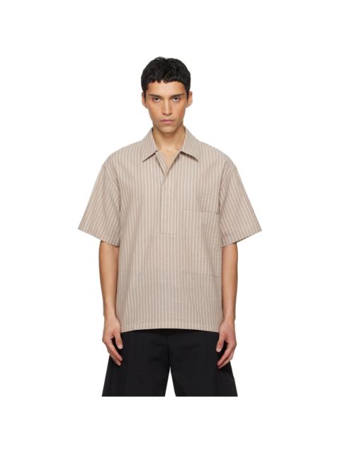 LE17SEPTEMBRE Beige Pullover Seersucker Shirt