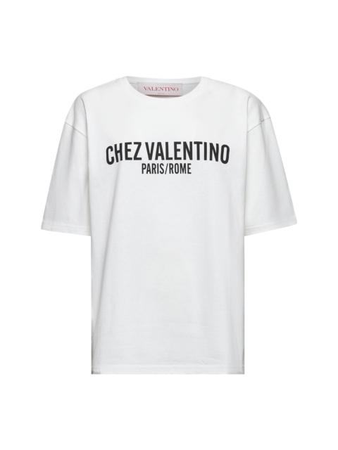Valentino Valentino Women Ivory Chez Valentino Print T-Shirt