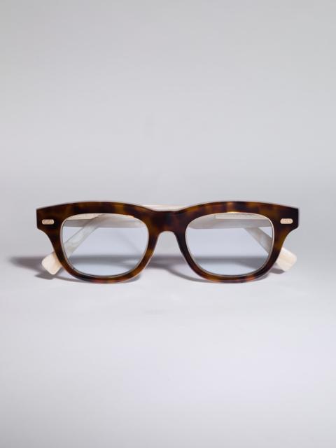 Brunello Cucinelli Squared acetate and 18k gold-plated frame