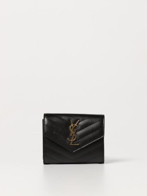 SAINT LAURENT Saint Laurent wallet in quilted leather with monogram
