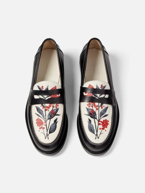 DUKE + DEXTER Wilde Hand-Painted Berry Penny Loafer - Men's
