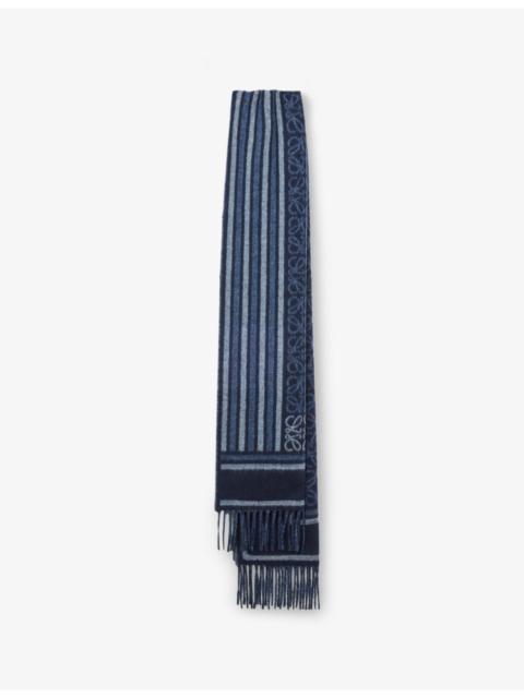 Loewe Branded Wool and Cashmere Scarf