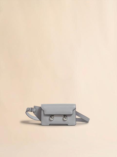 Marni GREY LEATHER TRUNKAROO CROSSBODY BAG