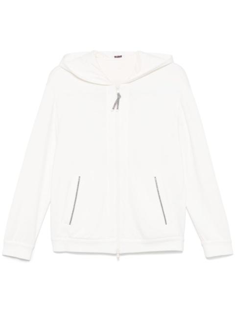 Brunello Cucinelli Women Cotton And Silk Blend Hoodie