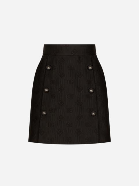 Dolce & Gabbana Jacquard miniskirt with all-over DG logo