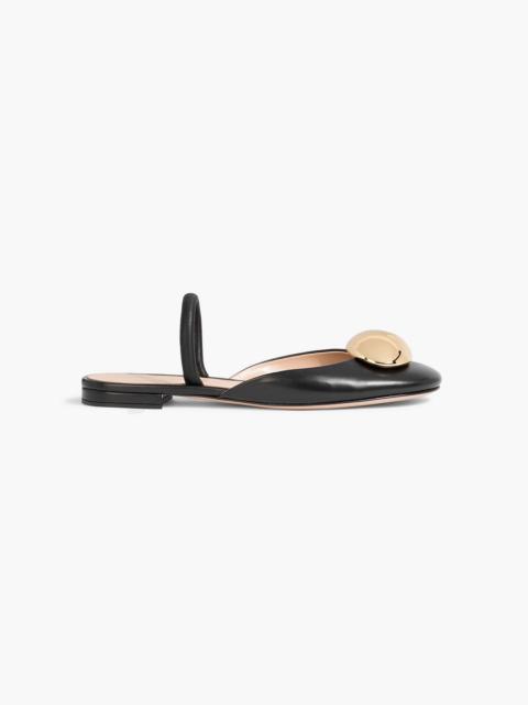 Gianvito Rossi Sphera embellished leather flats
