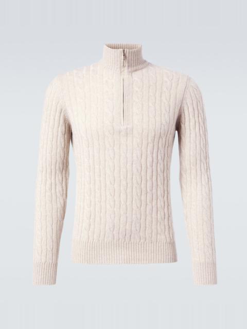 Loro Piana Mezzocollo Treccia cashmere sweater