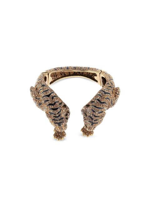 Roberto Cavalli tiger-motif cuff bracelet