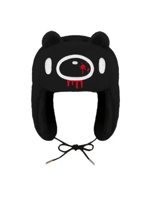 Other Designers Japanese Cartoon Anime 3D Black Gloomy Bear Ushanka Hat Cute Y2K Warm Earflap Trapper Hat Bomber