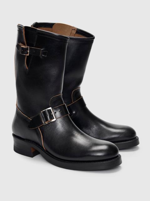 JOHN LOFGREN Wabash Engineer Boot in Shinki Hikaku Black Horsebutt