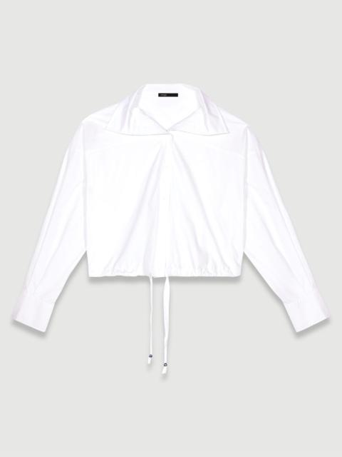 maje Cropped cotton shirt