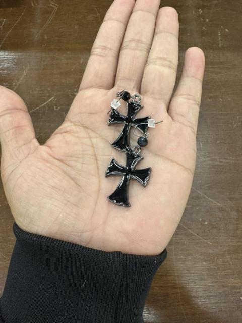 Other Designers Other - Black Peace Now Black Cross Earring