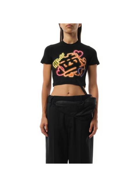 doublet Japanese Fan-Service Neon Paint T-Shirt in Black