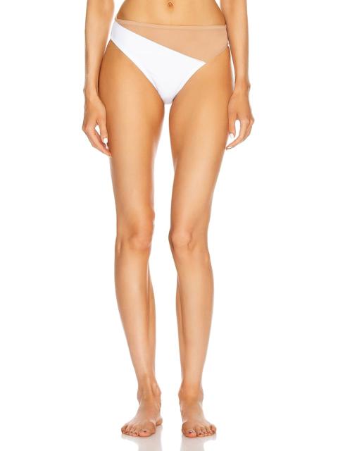 NORMA KAMALI Snake Mesh Bottom Swimsuit