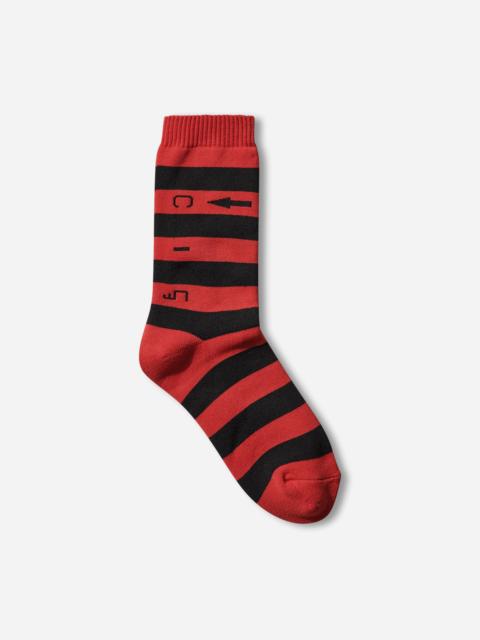 Cav Empt C.2 Stripe Socks Red