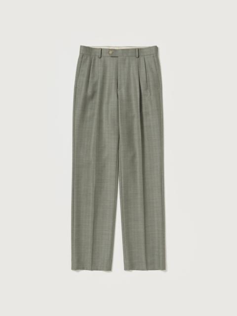 AURALEE BLUEFACED WOOL TWO-TUCK SLACKS